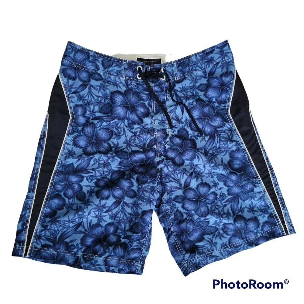 Tommy Hilfiger Hawaiian Floral Swim Trunks - Size 34